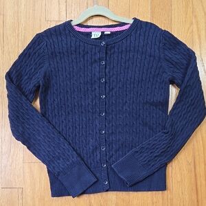 GAP Blue Cable Knit Cardigan Sweater